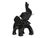 This vintage black onyx elephant figurine is a stunning example of fine craftsmanship and a symbol of good luck. The...