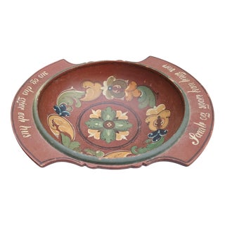 Painted Wooden Bowl, 1960s For Sale