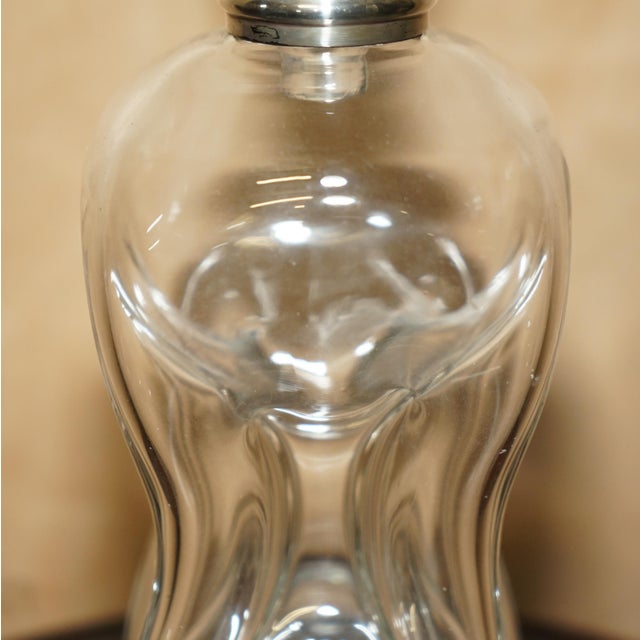 Metal Antique Sterling Silver Collar Pinch Decanter, 1903 For Sale - Image 7 of 18