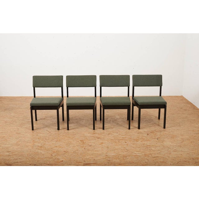 Chairs in Green Fabric by Willy Guhl for Dietiker, 1959, Set of 4 For Sale - Image 3 of 13