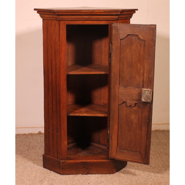 18th Century Louis XV Style Oak Corner Cabinet For Sale - Image 4 of 9