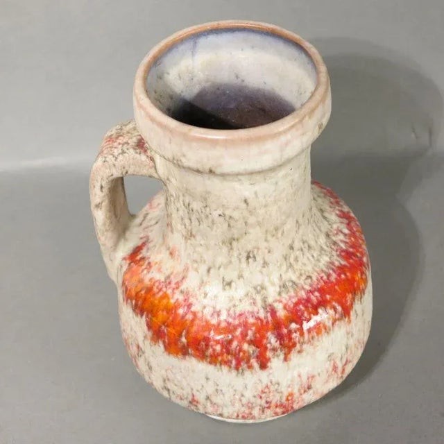 1960s Ceramic Handle Vase by Fridgart Glatzle for Karlsruher Majolika, 1966 For Sale - Image 5 of 6