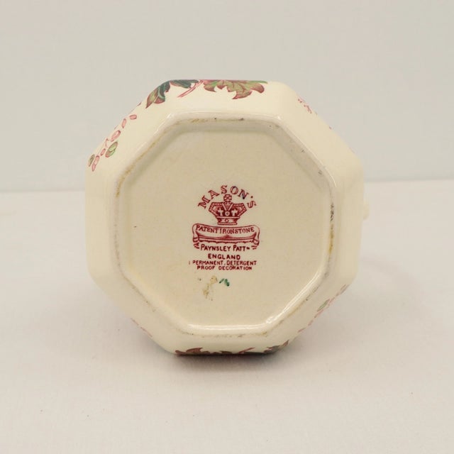 Beautiful vintage Mason’s Paynsley hydra jug crafted from durable ironstone, featuring an elegant floral pattern that...