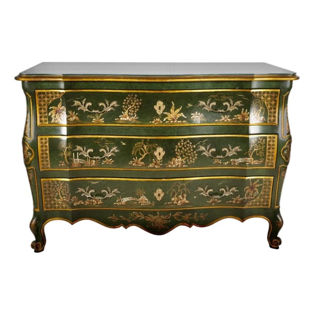 Contemporary John Widdicomb Louis XV-Style Chinoiserie Commode For Sale