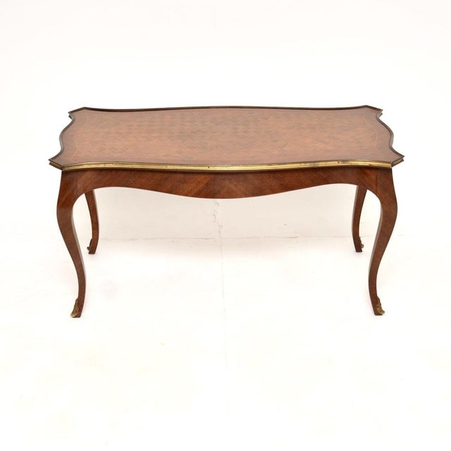 Antique French Inlaid Coffee Table, 1930s For Sale - Image 9 of 9