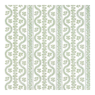 Sister Parish Dolly Cotton Fabric in Lettuce Green- 1 1/2 Yards For Sale