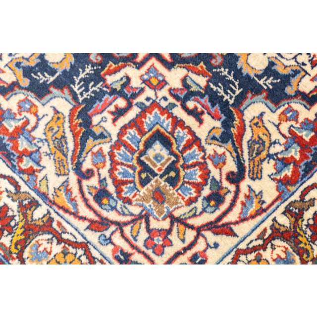 Textile Antique Persian Isfahan Rug 9'0" X 12'0" For Sale - Image 7 of 12