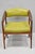 Vintage Ray Zimmerman for DUX Sculpted Walnut Green Vinyl Club Lounge Arm Chair. Circa Mid 20th Century. Measurements: 30"...