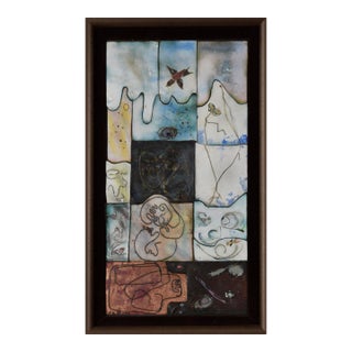 Multifaceted Copper Enamel Tiles Abstract by n.g. Bloome For Sale