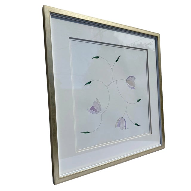 This is a really soft and pretty watercolor painting of flowers by artist Blakely Hamblen. This large scale artwork on...