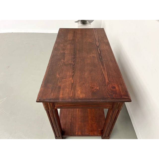 Small Pine Drapery Table, 1950s For Sale - Image 17 of 18
