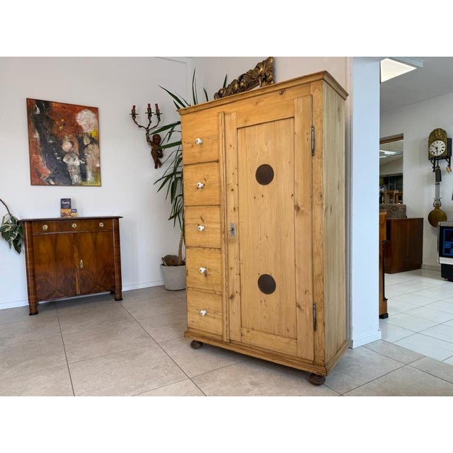 Rustic Biedermeier Pantry Farm Cupboard For Sale - Image 6 of 12