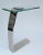 Metal C.1980's D. I. A. (Design Institute for America) Cantilevered, Polished Nickel & Glass Top Accent/Occasional/Drinks Table For Sale - Image 7 of 12
