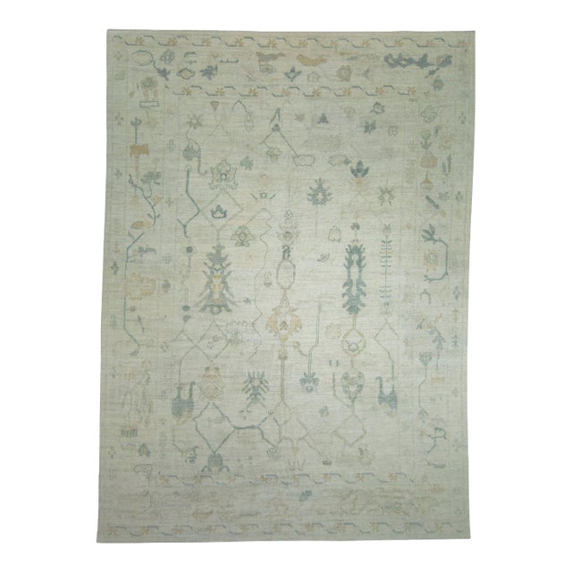 Turkish Oushak Rug 10'5" x 14'4" #18691 For Sale