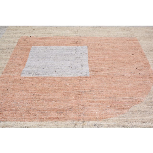 Contemporary 1990s Moroccan Hand Knotted Beni Ourain Rug With Soft Texture,10'10"X13'9" For Sale - Image 3 of 7