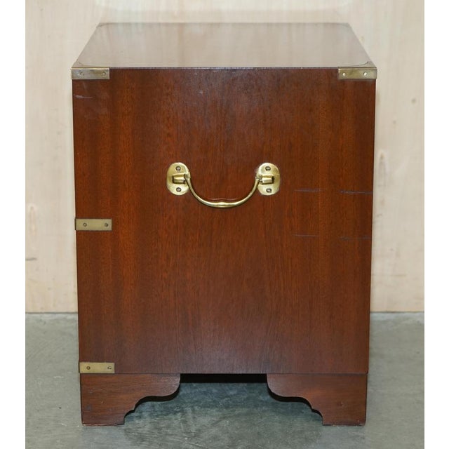 Kennedy Military Campaign Side Table with Drawers from Harrods, 1960s For Sale - Image 15 of 18
