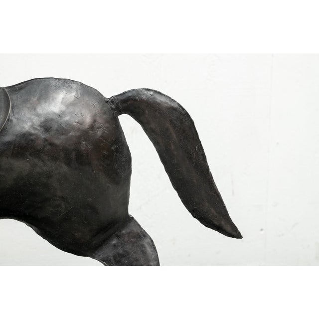 Transitional Vintage Handmade Hammered Iron Rocking Horse For Sale - Image 3 of 10