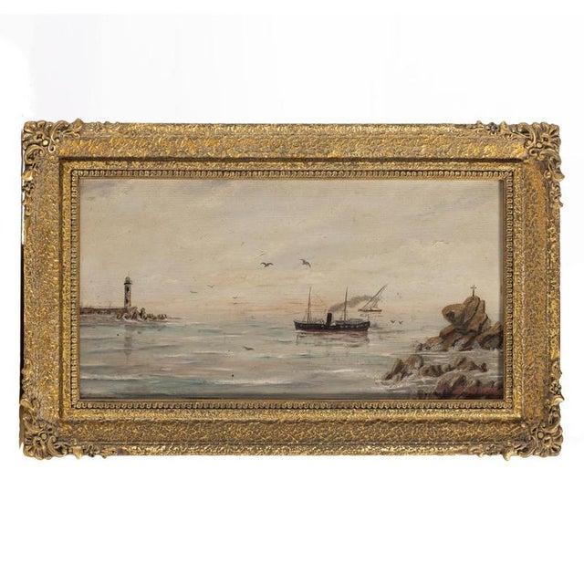 European School Artist, Seascape, 1908, Oil Painting For Sale - Image 6 of 6