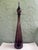Empoli 1960s Italian Empoli Amethyst Glass Genie Bottle Decanter With Original Stopper – 26.75” Tall For Sale - Image 4 of 11