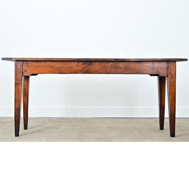 French Provincial French 19th Century Solid Walnut Console For Sale - Image 3 of 10