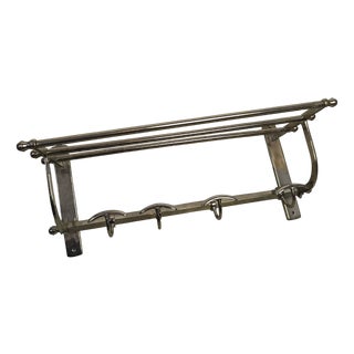 Art Deco Style Chrome-Plated Wall-Mounted Wardrobe, 1980s For Sale