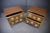Pair of Luxurious Brown Bedside Tables With Glass & Brass For Sale - Image 11 of 12