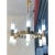 Gold Ring Chandelier with Gradient White and Carrara Marble Glasses by Simoeng For Sale - Image 12 of 13