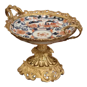 19th Century Japanese Imari Porcelain Bowl on Louis XV Gilt Bronze Stand