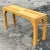 Late 20th Century Vintage Coastal Pretzel Rattan Chevron Ming Console Table For Sale - Image 9 of 11
