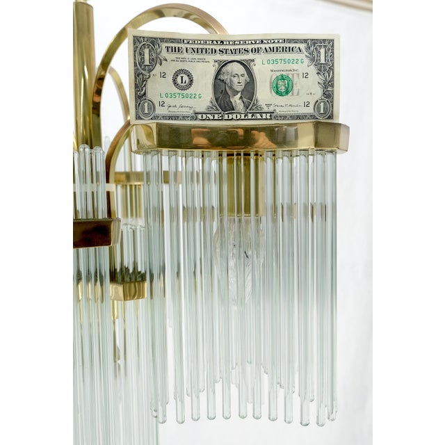 Glass Rod Prisms Gaetano Sciolari Chandelier Light Fixture Stunning. For Sale - Image 18 of 18