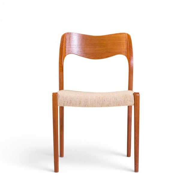 Mid 20th Century Niels Moller Models 55 and 71 Mid Century Danish Teak Dining Chairs - Set of 12 For Sale - Image 5 of 11