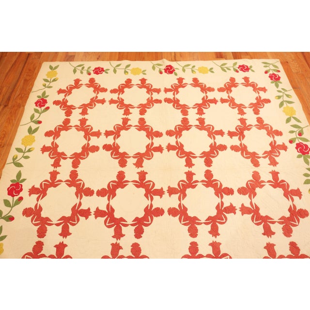 American Nazmiyal Collection Antique American Quilt Textile For Sale - Image 3 of 7