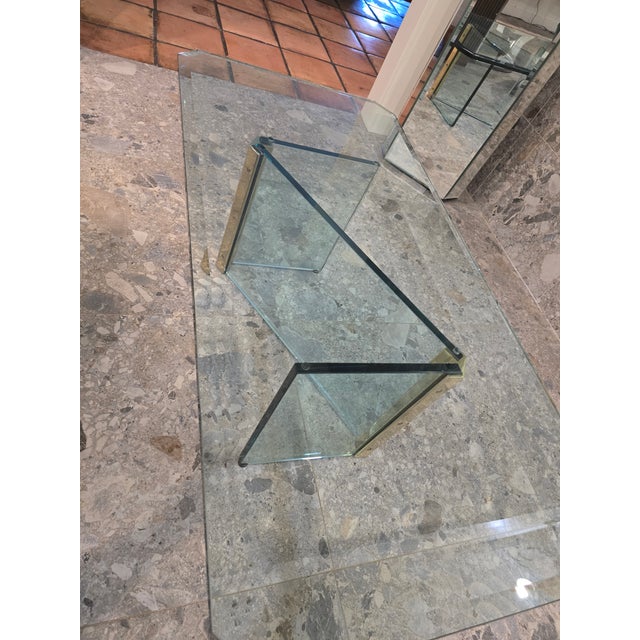 Metal 1980s Attributed to Leon Rosen for Pace Z Coffee Table For Sale - Image 7 of 15