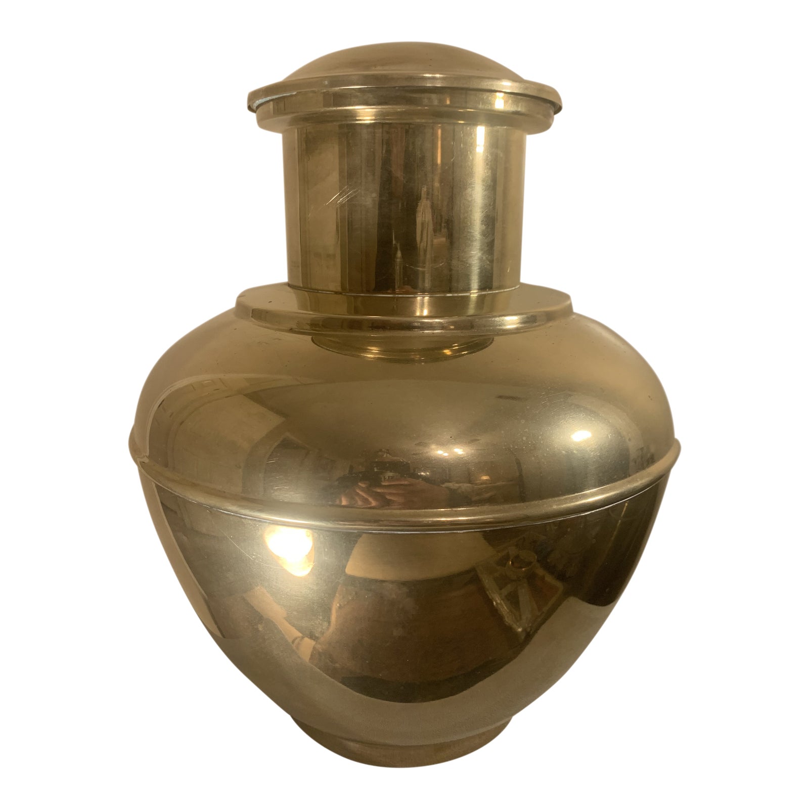 Vintage Large Solid Brass Urn With Lid Chairish