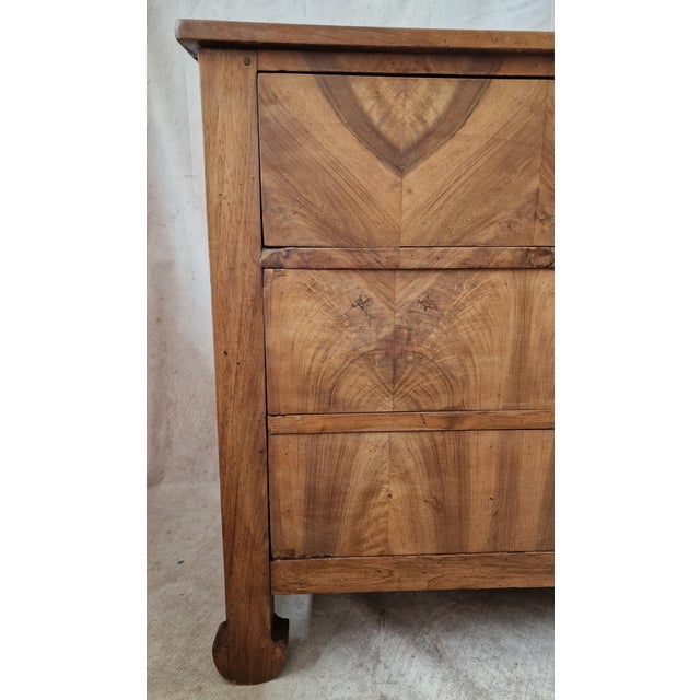 Biedermeier Chest of Drawers in Walnut, 1890s For Sale - Image 3 of 11