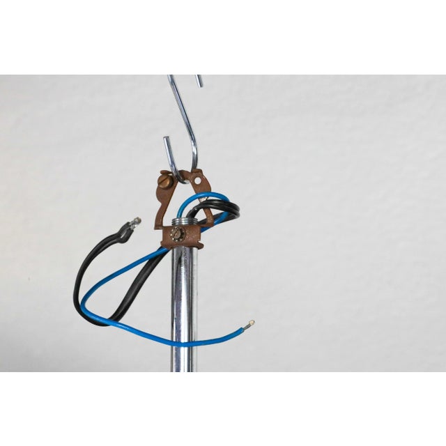 Vintage German Chrome and Glass Chandelier, 1970s For Sale - Image 12 of 13