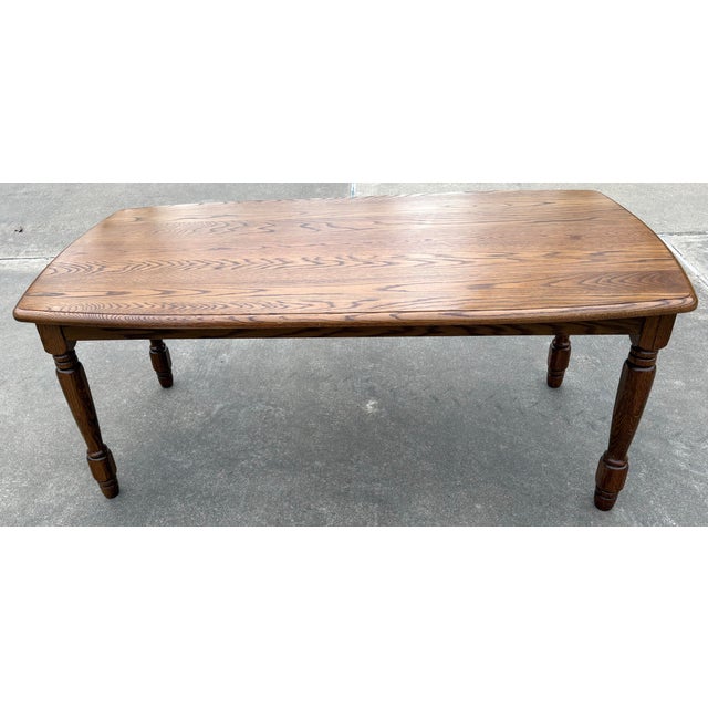 Love this gorgeous oak dining table from Belgium. I have the companion chairs shown in last photo in another listing.