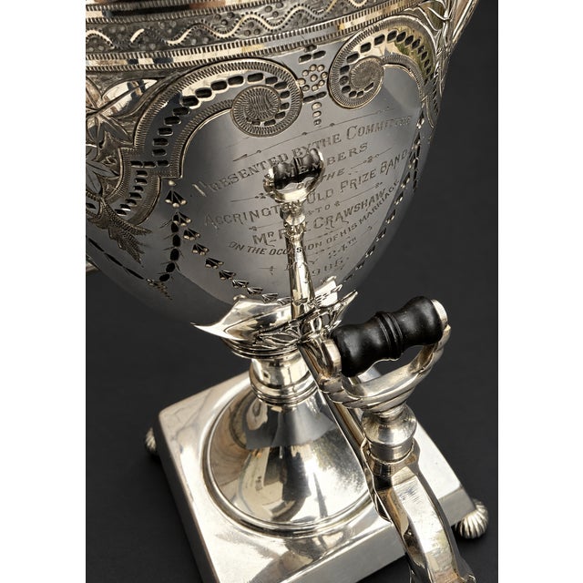 Silver Antique Edwardian Silver-Plated Tea Urn by James Dixon & Sons, Sheffield, 1905 For Sale - Image 8 of 12