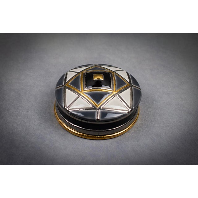 Géo Collection Ca Doro Box in Enamel by Clotilde D for Longwy, France, 2010s For Sale - Image 12 of 12