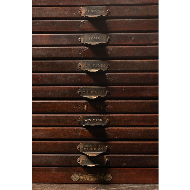 Pair of Late 19th Century Map Cabinets With Period-Appropriate Maps For Sale - Image 12 of 18