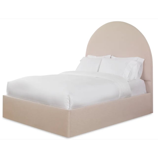 Modern Poppy California King Bedframe, Gelam Linen For Sale - Image 3 of 4