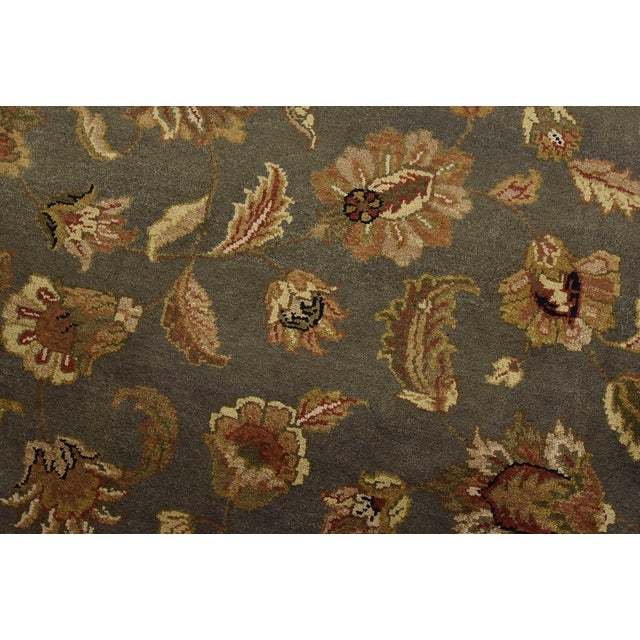2020s Agra Rug 9’1” X 11’9” Gray Wool Traditional Hand-Knotted Oriental Carpet For Sale - Image 5 of 14