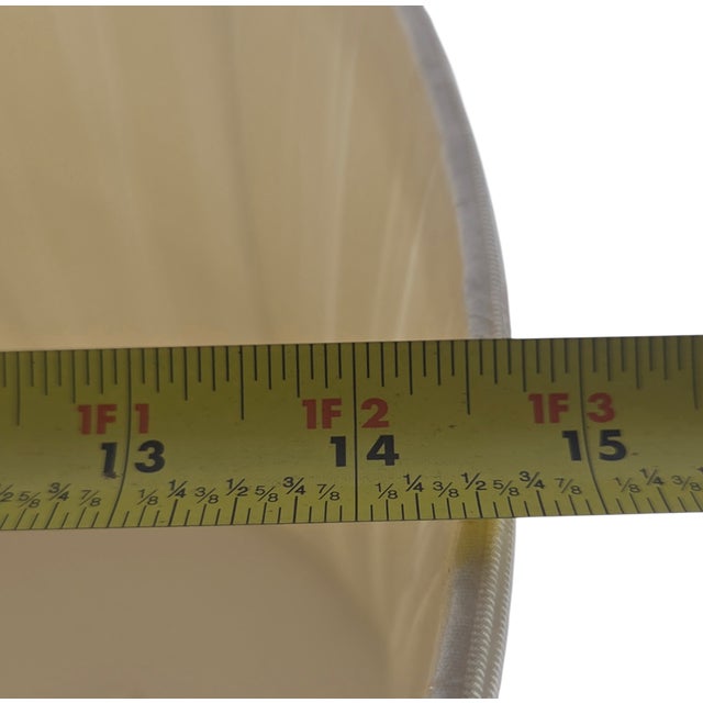 Vintage Stiffel Ivory Silk Barrel Lampshade, Original Cellophane 18.75 X 14.75 For Sale - Image 10 of 10