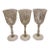 Vintage Fostoria Meadow Rose Crystal Water Goblets- Set of 3 For Sale