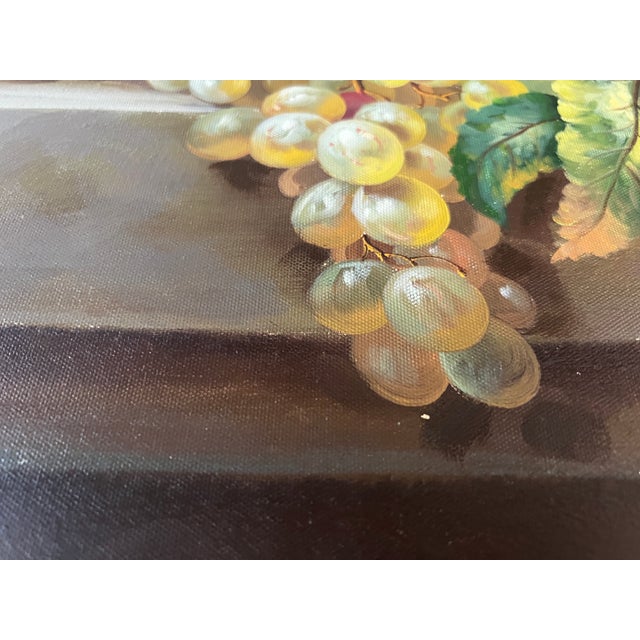 1990s Severin Roesen Original Fruit Still Life Oil Painting, Framed For Sale - Image 13 of 18