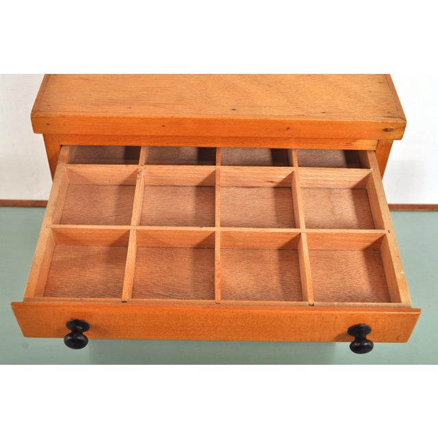 Small Beech Haberdashery Chest of Drawers, 1950s For Sale - Image 12 of 13