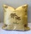 Contemporary Golden Yellow Palm Tree Silk Throw Pillows- Set of 2 For Sale - Image 3 of 6