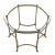 1980s Lebarge Style Brass and Glass Side Table For Sale