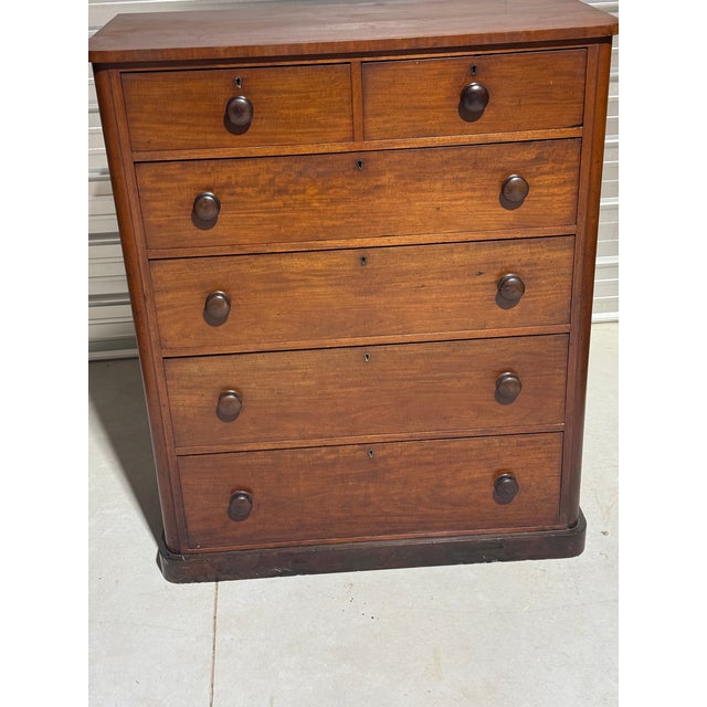 Victorian Antique Two Over Four Drawers - Mahogany Chest of Drawers From England For Sale - Image 3 of 18