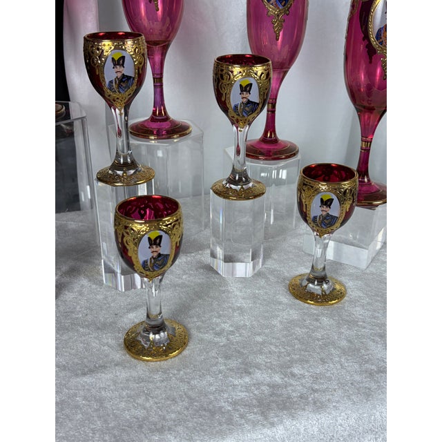 Mid 20th Century Mid 20th Century Persian Champagne and Cordial - Set of 12 For Sale - Image 5 of 13